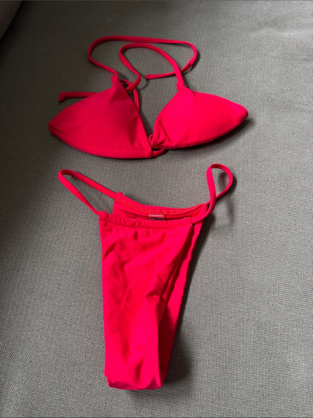 Amazon Women's Hot Pink Triangle Bikini Set